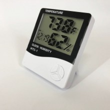 Цифровой термометр гигрометр с часами Levand HTC-1