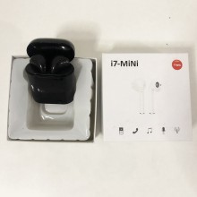 Беспроводные стерео наушники блютуз с микрофоном Levand i7 mini TWS спортивные для телефона планшета ноутбука – Stereo Bluetooth гарнитура с кейсом для зарядки, Чёрный