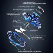 Летающая тарелка Электоспиннер бумеранг FLY с LED подсветкой и USB зарядкой Игрушка для детей Ufo