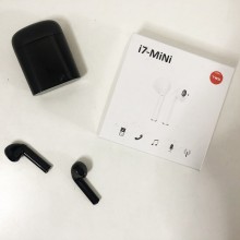 Беспроводные стерео наушники блютуз с микрофоном Levand i7 mini TWS спортивные для телефона планшета ноутбука – Stereo Bluetooth гарнитура с кейсом для зарядки, Чёрный
