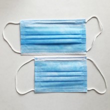 Детские маски защитные в школу Трёхслойные с мельтблауном, 99.9% защиты, Паянные, Не шитые, 50шт Blue