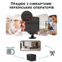 Камера видеонаблюдения с записью Vstarcam CB72 Мини 2 Мп под СИМ 4G 3G Датчик движения 
