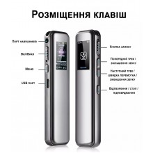 Профессиональный цифровой диктофон Savetek GS-R60 с активацией голосом 8 Гб