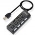 USB хаб hi-speed Digital Lion P-4 черный с переключателем (4USB)