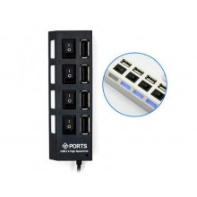 USB хаб hi-speed Digital Lion P-4 черный с переключателем (4USB)
