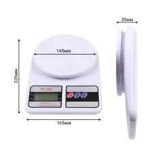 Весы кухонные Electronic Kitchen SF-400 10 кг Белые