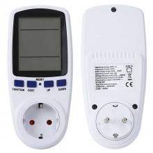 Розетка со счетчиком электроэнергии Intertek BE009 энергометр ваттметр бытовой